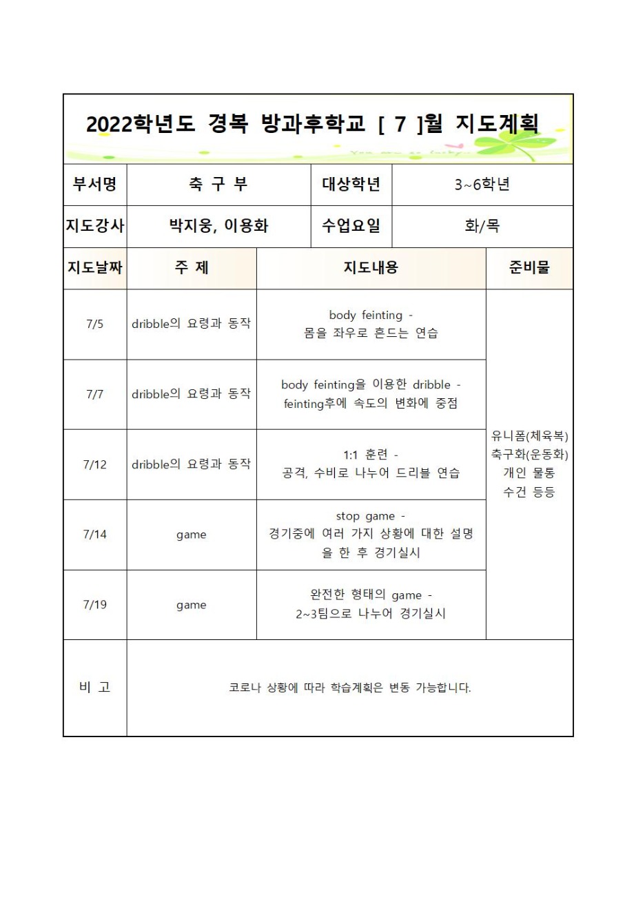 2022 방과 후 학교 축구부 월별 지도계획(화,목-3~6학년)005.jpg