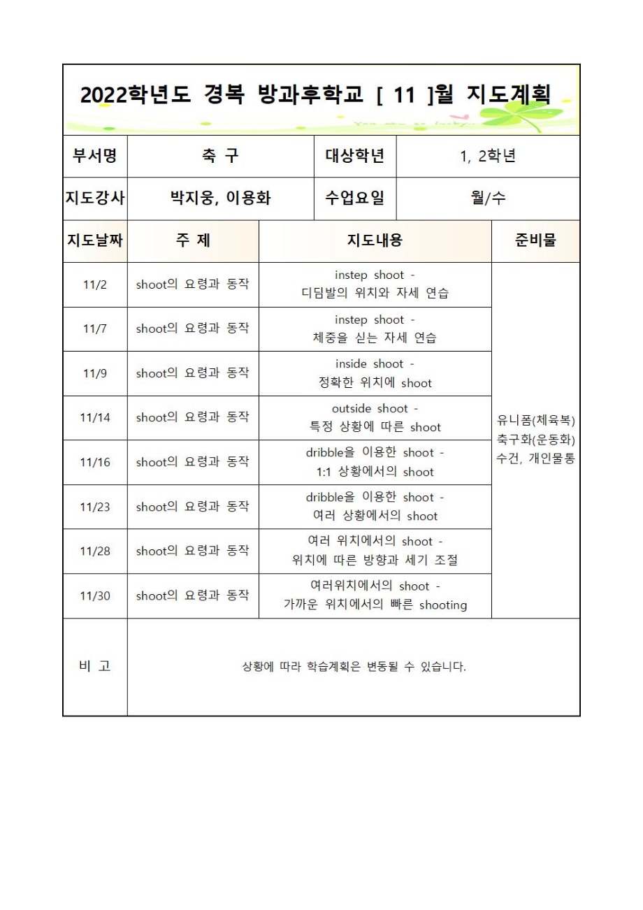 2022 방과 후 학교 축구부 2학기 월별 지도계획(월,수 - 1,2학년)003.jpg