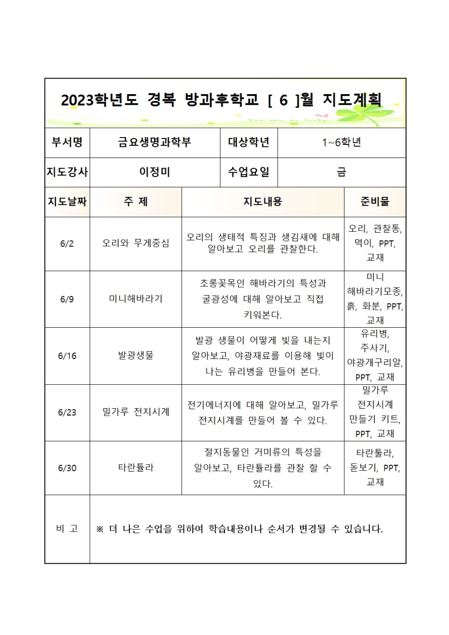 2023 방과후학교 월별지도계획(금요생명과학부-이정미)005.jpg
